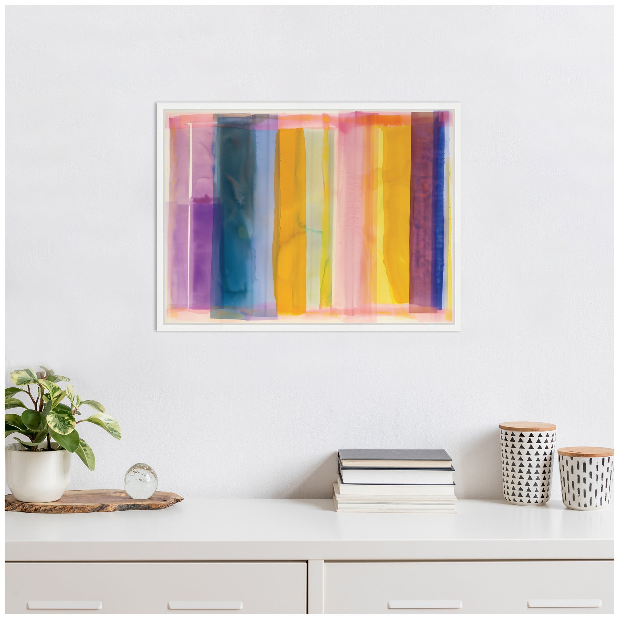 Sylvie Vibrant Lines I Framed Canvas by Amy Lighthall