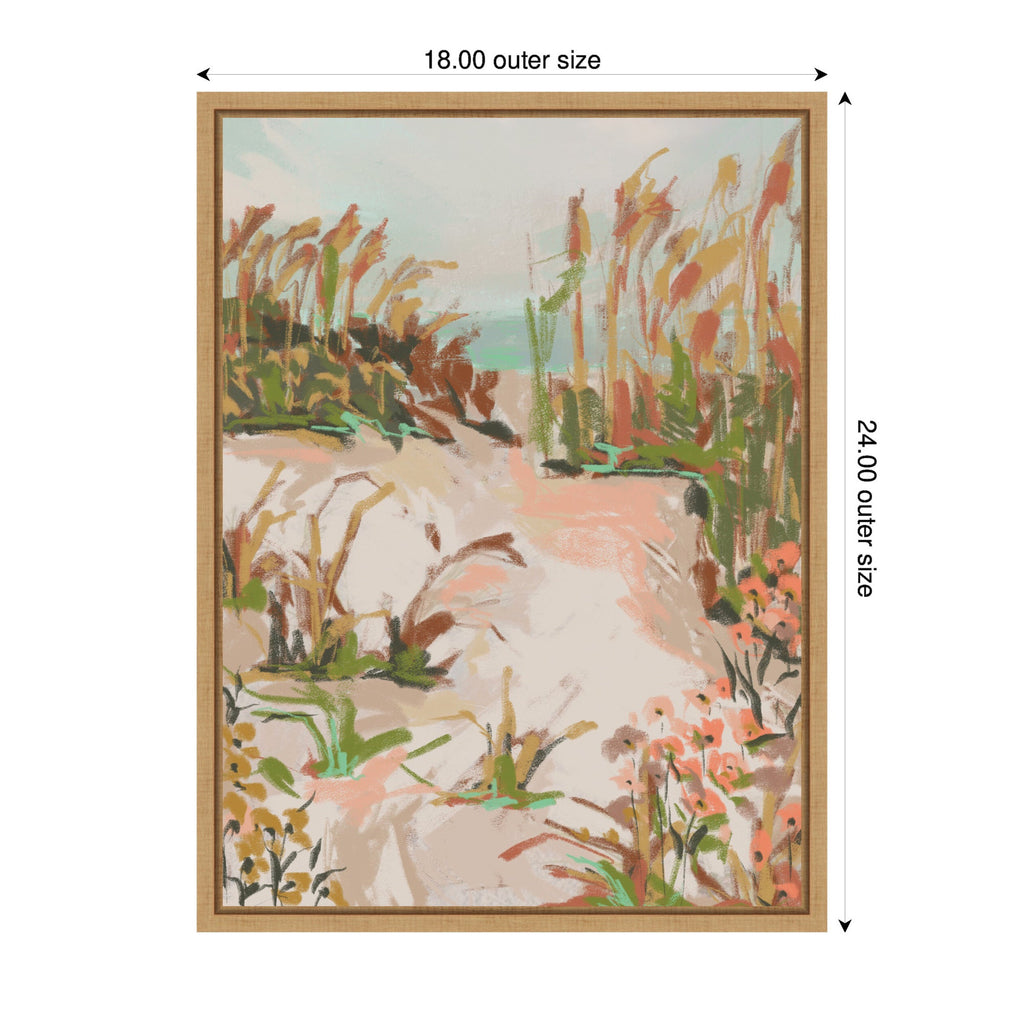 Sunrise Seascape by Annie Quigley Framed Canvas Wall Art Print
