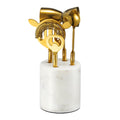 Gilt Marble Bar Tool Set — 5 Piece