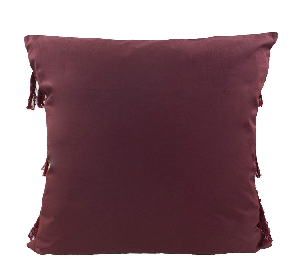 Fennco Styles Stylish Fringe Tassels Decorative Cotton Throw Pillow