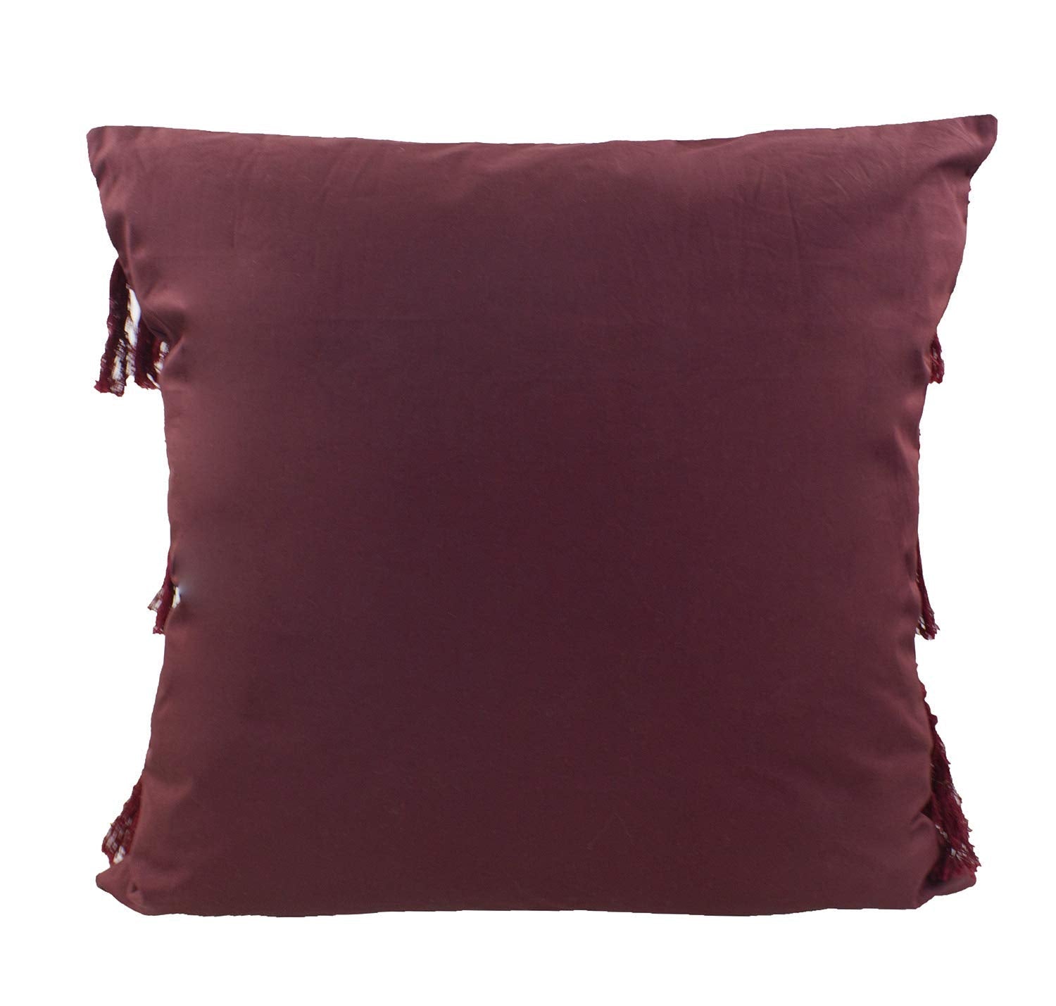 Fennco Styles Stylish Fringe Tassels Decorative Cotton Throw Pillow