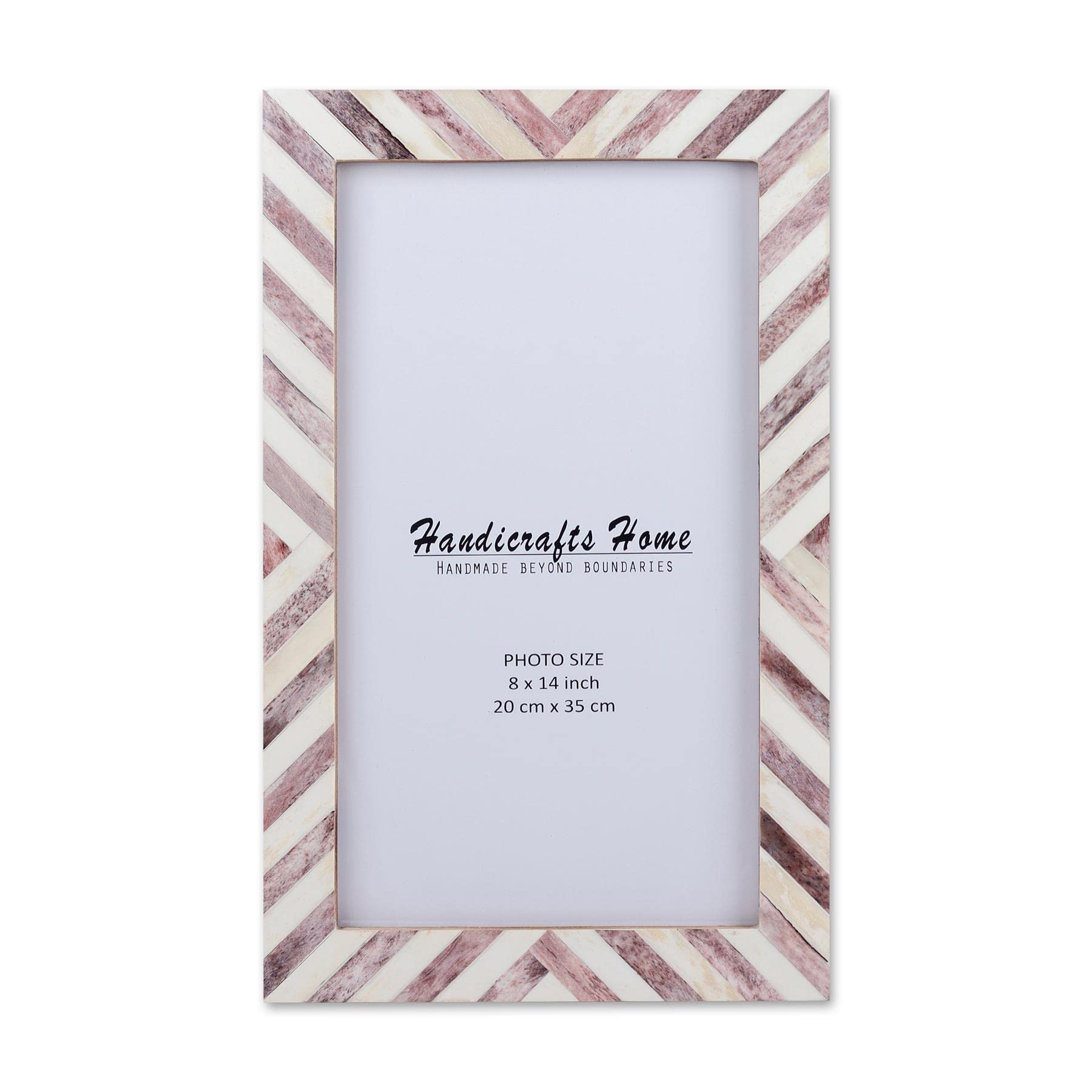 Poster Frames Chevron Collection Bone Inlay, Brown, 5 Sizes
