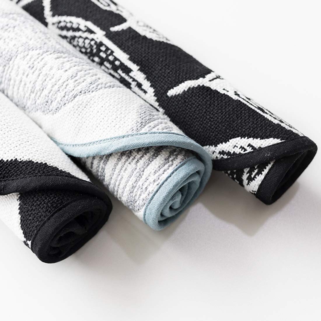 Fennco Styles Black and White Checker Woven Table Runner - 14 x 71 Inch Check Runner Table Centerpiece for Dining Home Decor, Indoor Parties, Holiday Events Tassel Table Runner