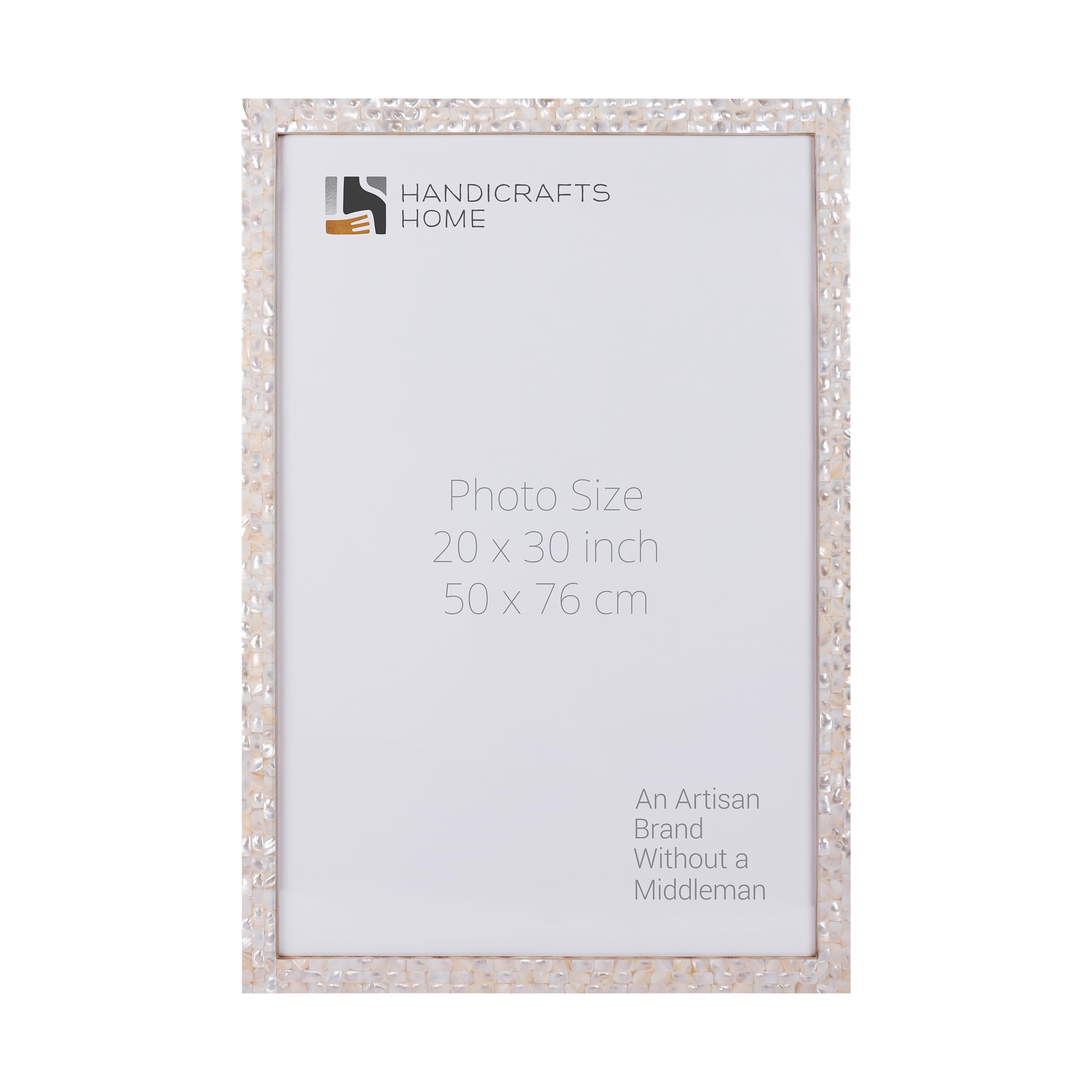 Mother of Pearl Poster Frames, White, 2 Sizes