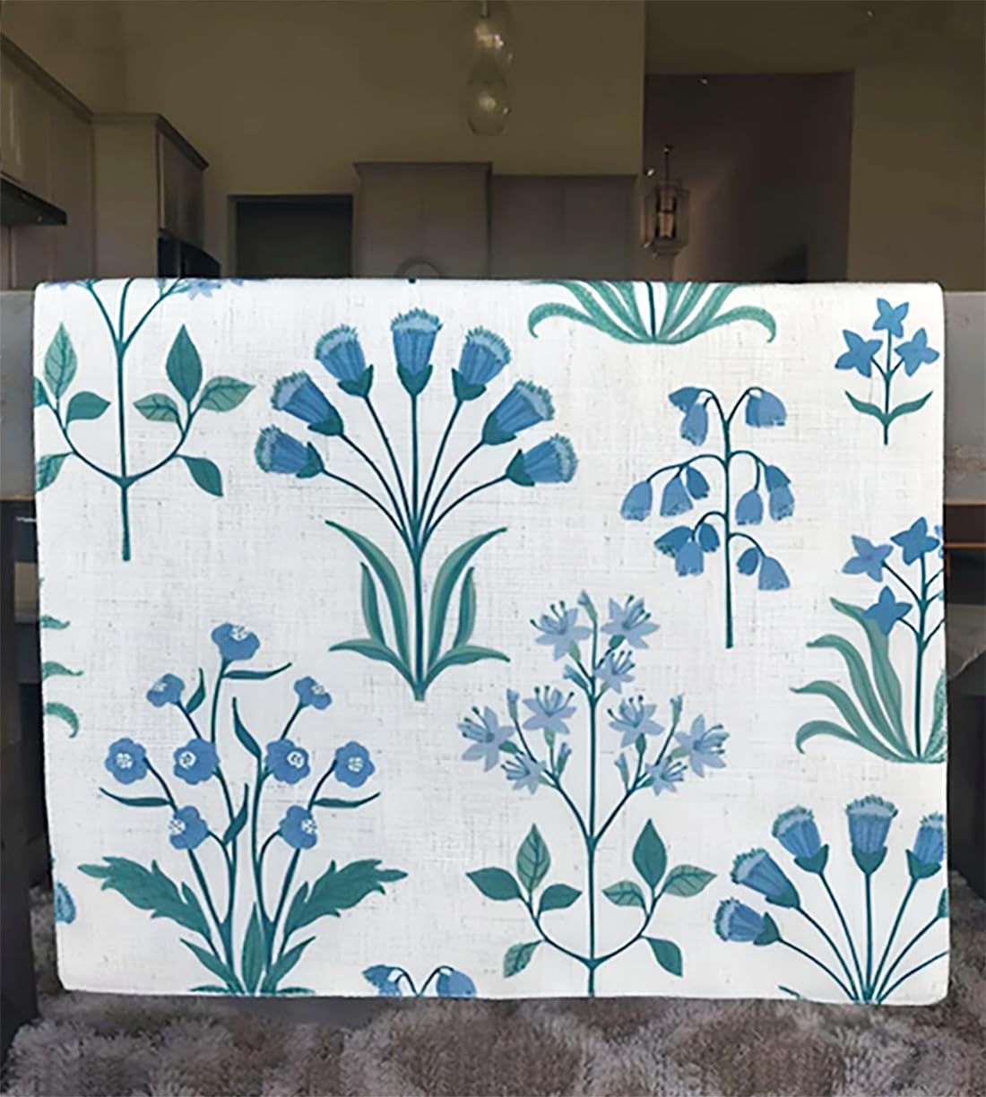 Fennco Styles Floral Print Design Everyday Table Runner 13" W x 71" L - Summer Flower Table Cover for Home Décor, Dining Table, Banquet, Holiday and Family Gatherings