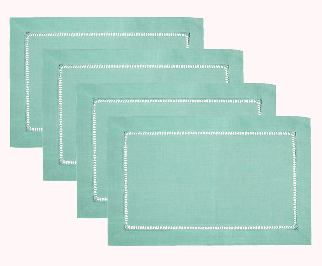 Fennco Styles Classic Solid Color Hemstitched Border Tablecloth for Dining Table, Dinner Parties, Wedding, Machine Washable,