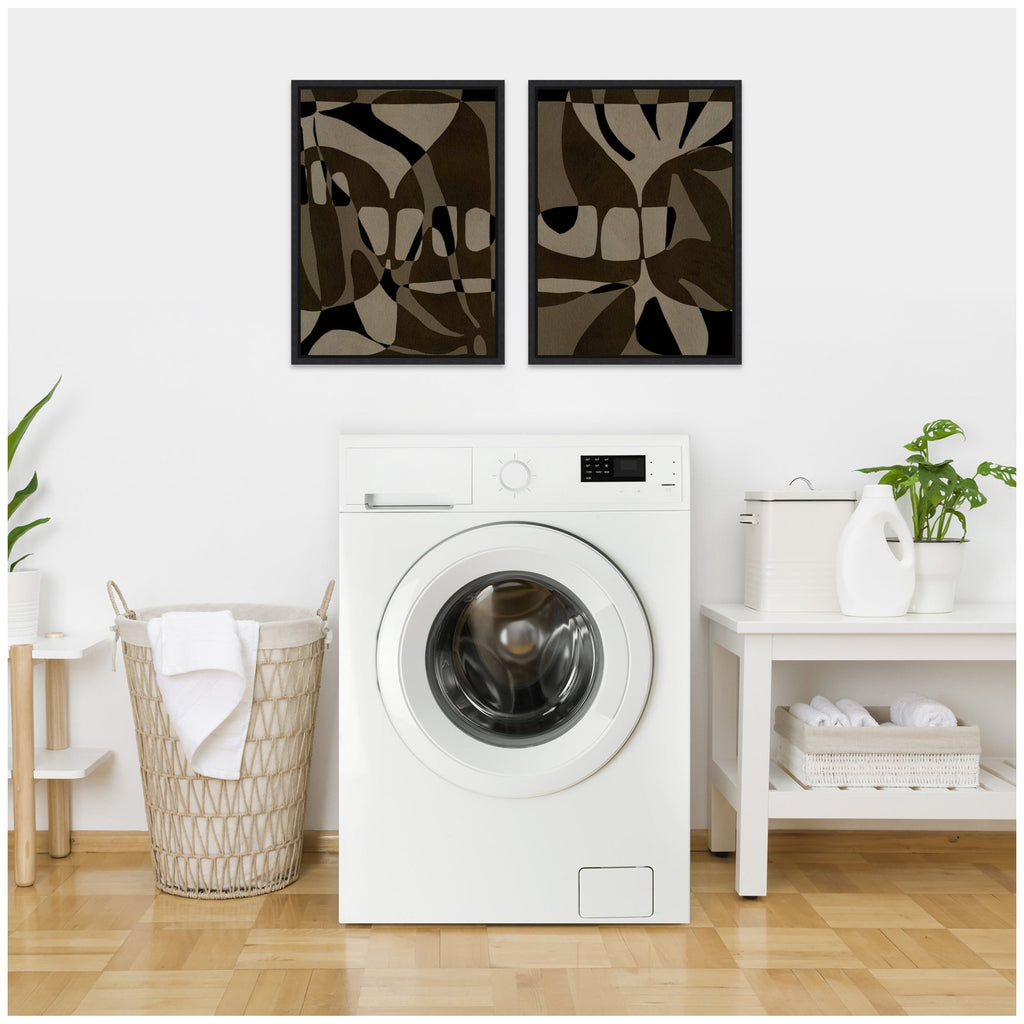 Sylvie Contour 1 and 2 Framed Canvas Art Set by Shatha Al Dafai
