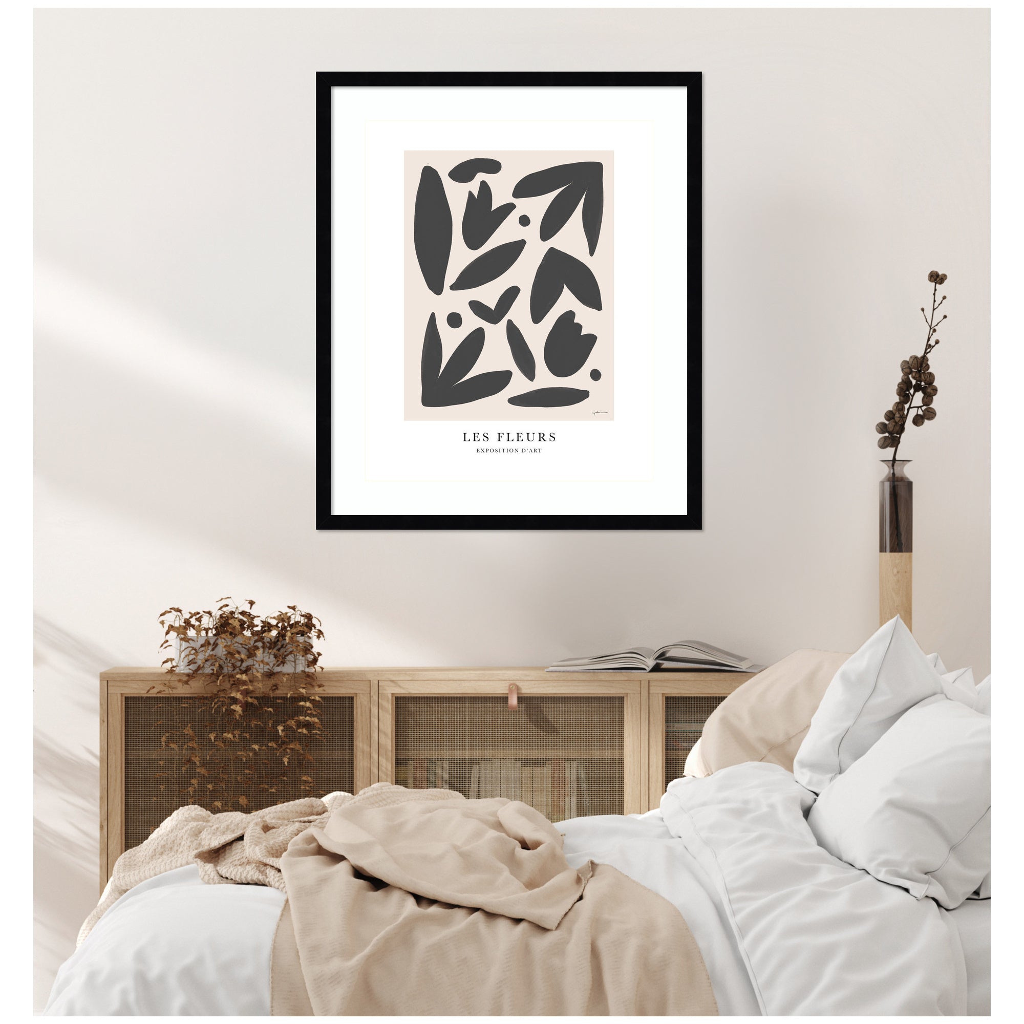 Exposition d Art Les Fleurs by Gabrielly Guedes Framed Wall Art Print