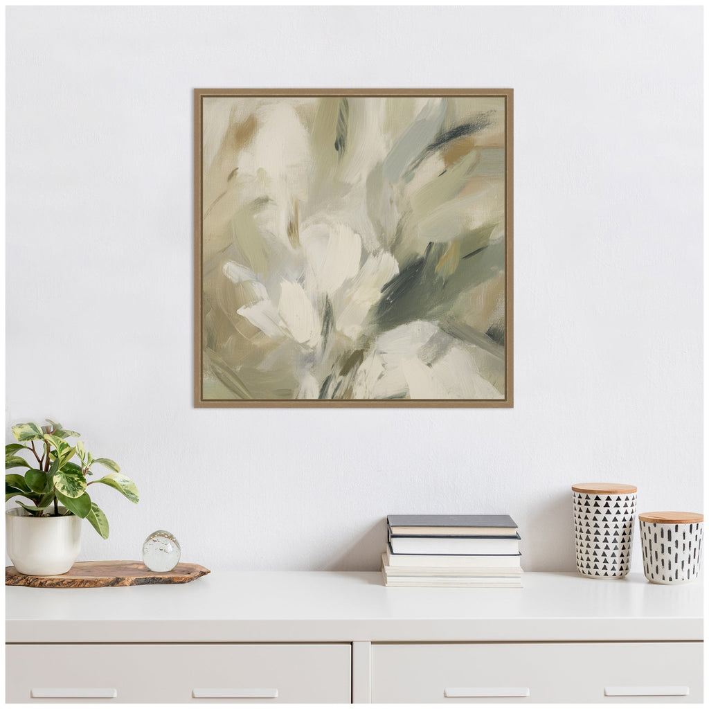 Olive Bloom No. 1 by Amy Lighthall Framed Canvas Wall Art Print