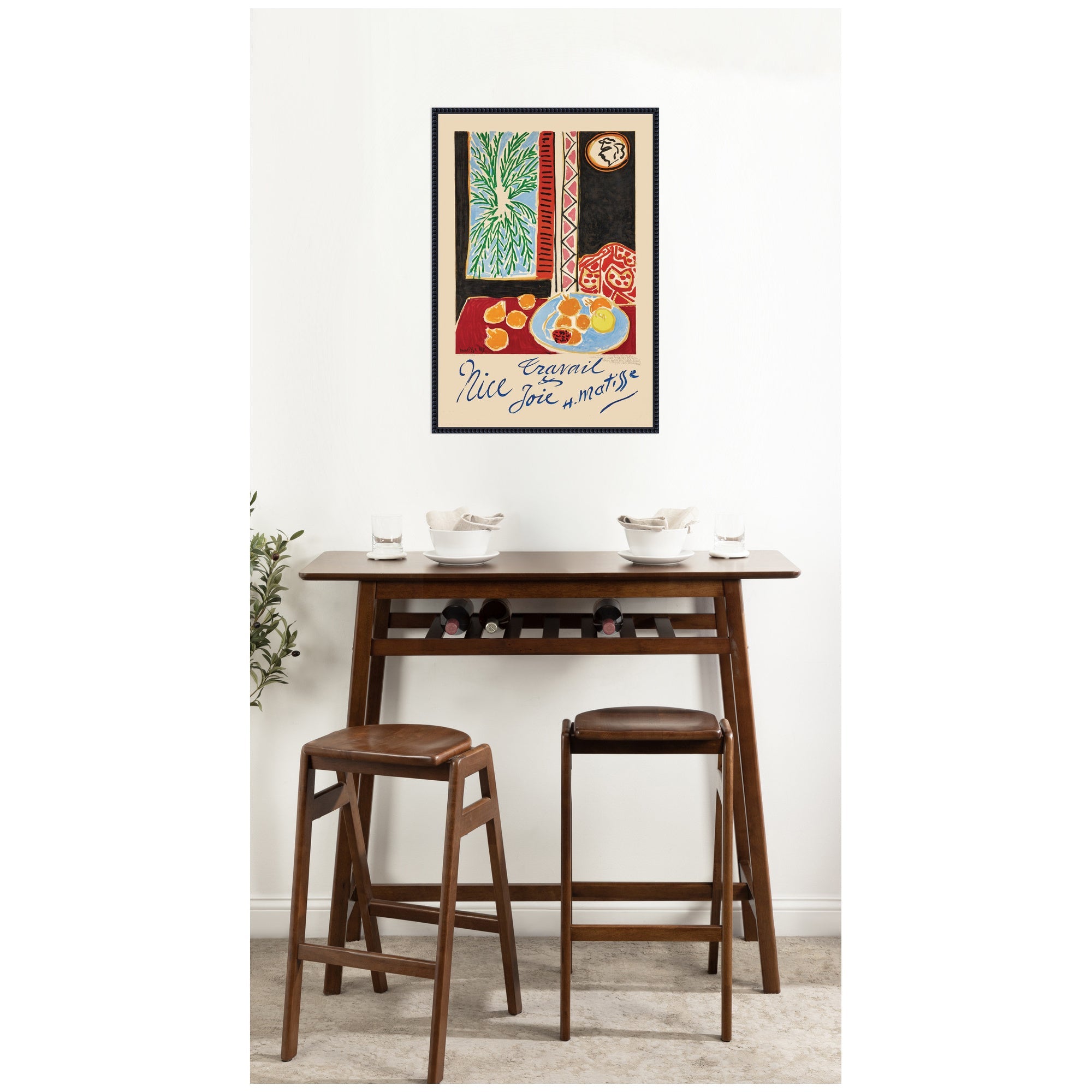 Nice Travail et Joie 1947 Henri Matisse by Nostalgia Prints Framed Canvas Wall Art Print