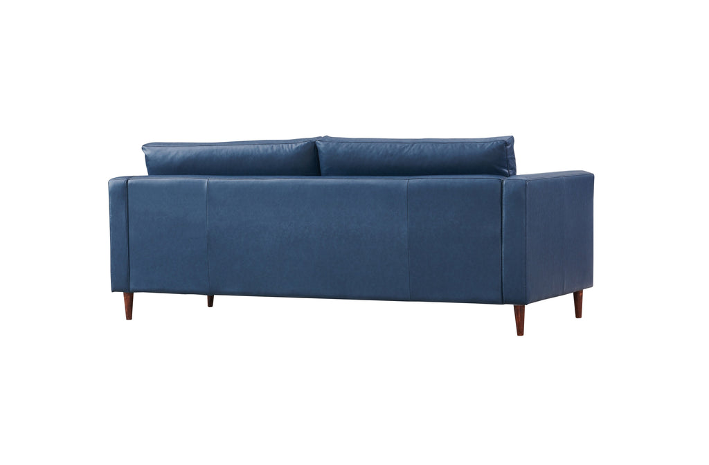 Alessandra Modern Contemporary Eco Leather Sofa - Blue