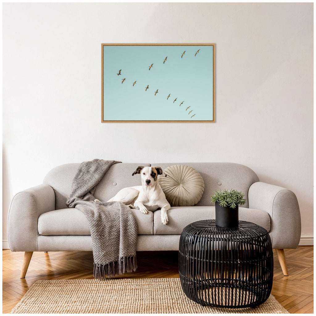 Sylvie Pelican Row #1 Framed Canvas by Alicia Bock