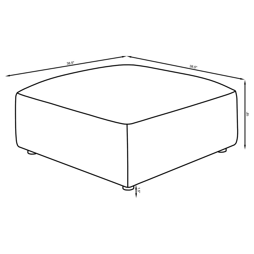 Jennifer Modular Ottoman — Terracotta