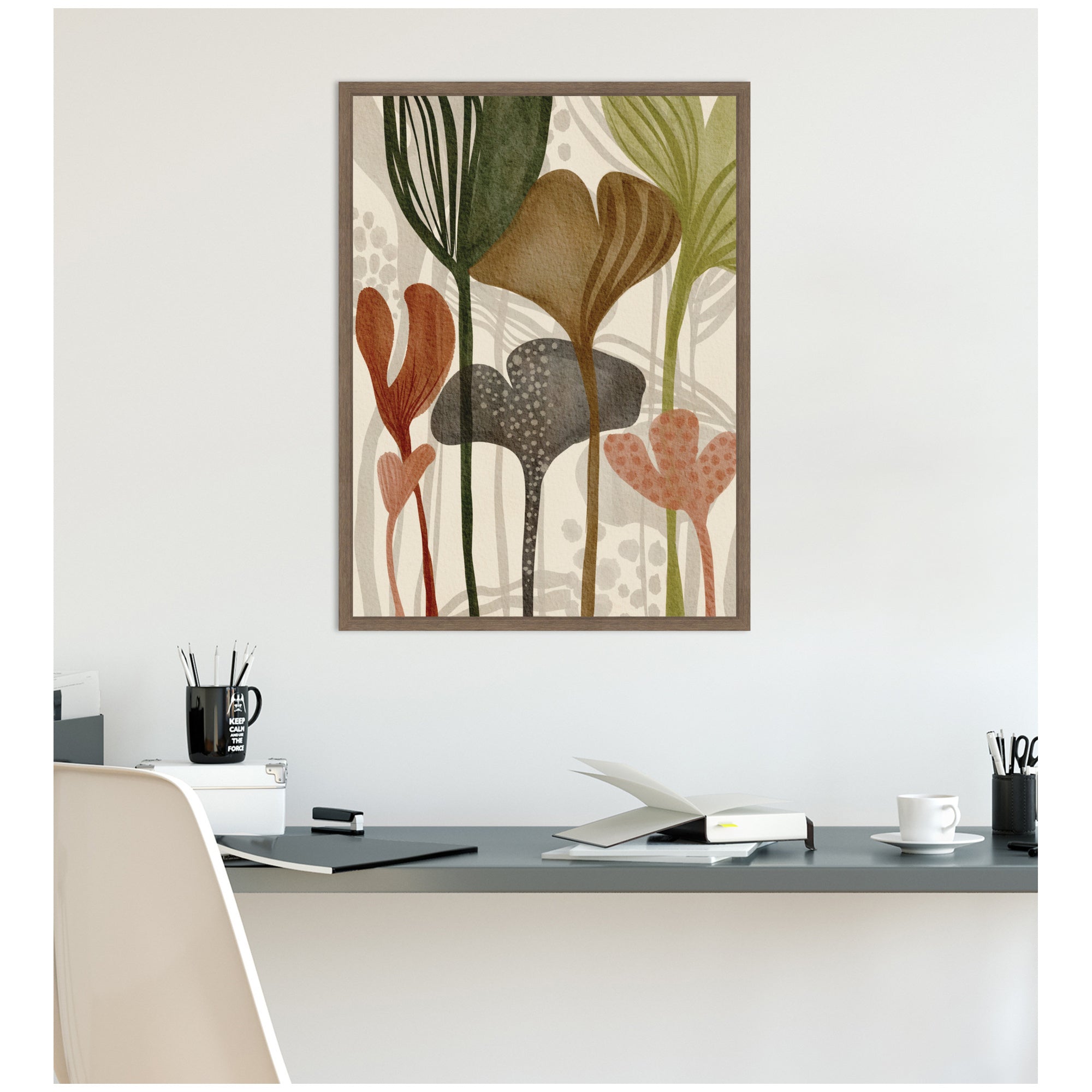 Earthen Botanicals l by Nikita Jariwala Framed Canvas Wall Art Print