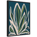Sylvie Blue Flora 1 Framed Canvas by Alicia Bock