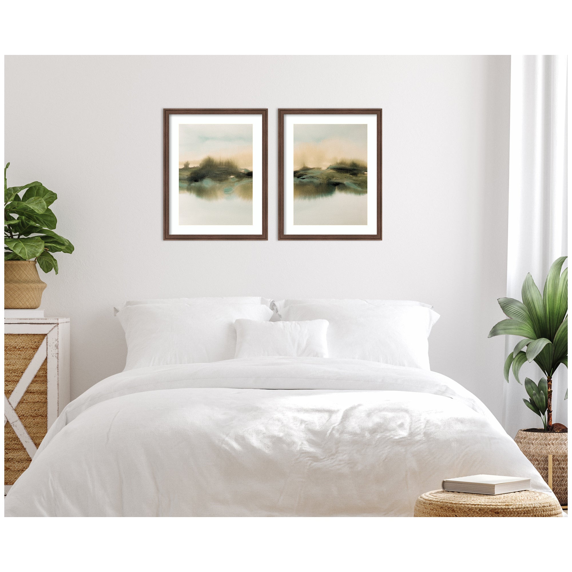 Tranquil Meadows 2 Piece Framed Wall Art Print Set by Amy Lighthall