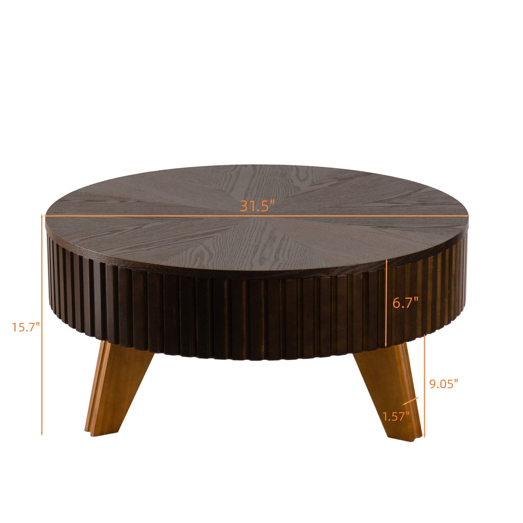 Round Wood Coffee Table