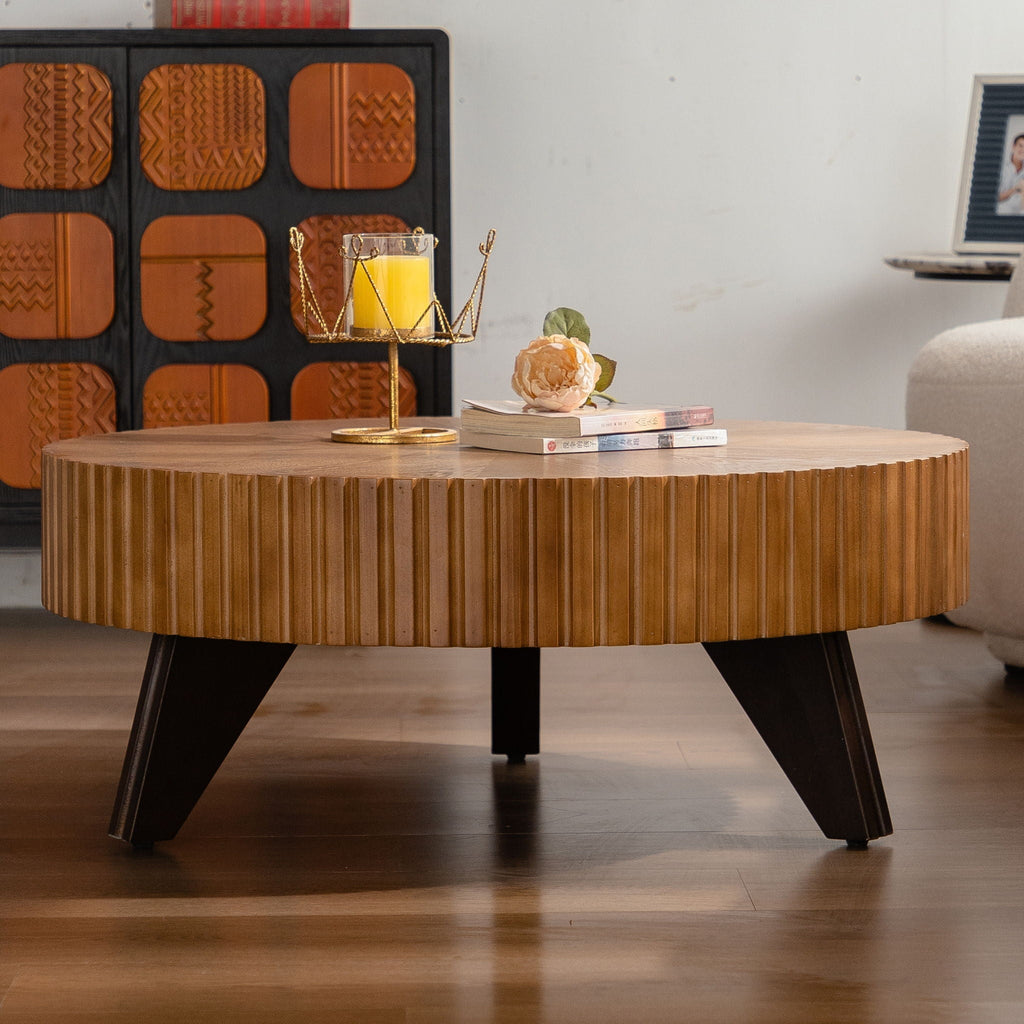 Round Wood Coffee Table