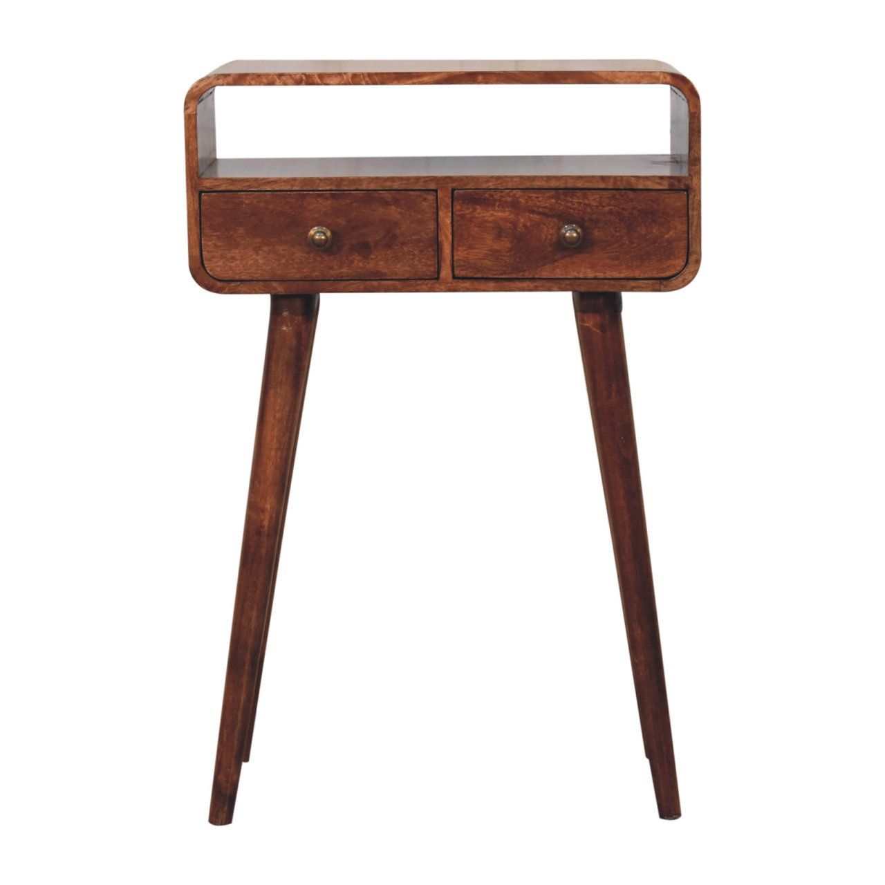 Curved Mango Wood Console Table