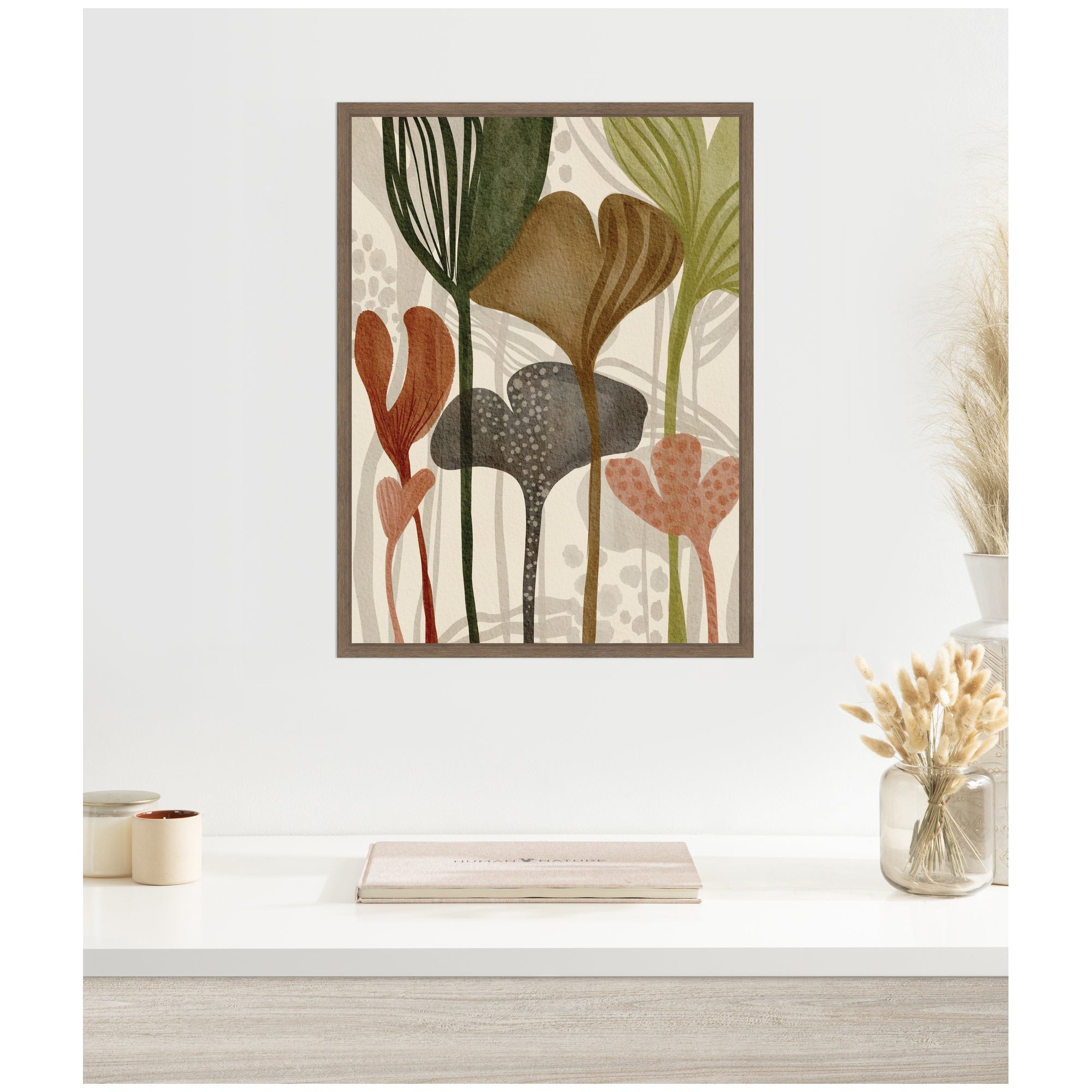 Earthen Botanicals l by Nikita Jariwala Framed Canvas Wall Art Print