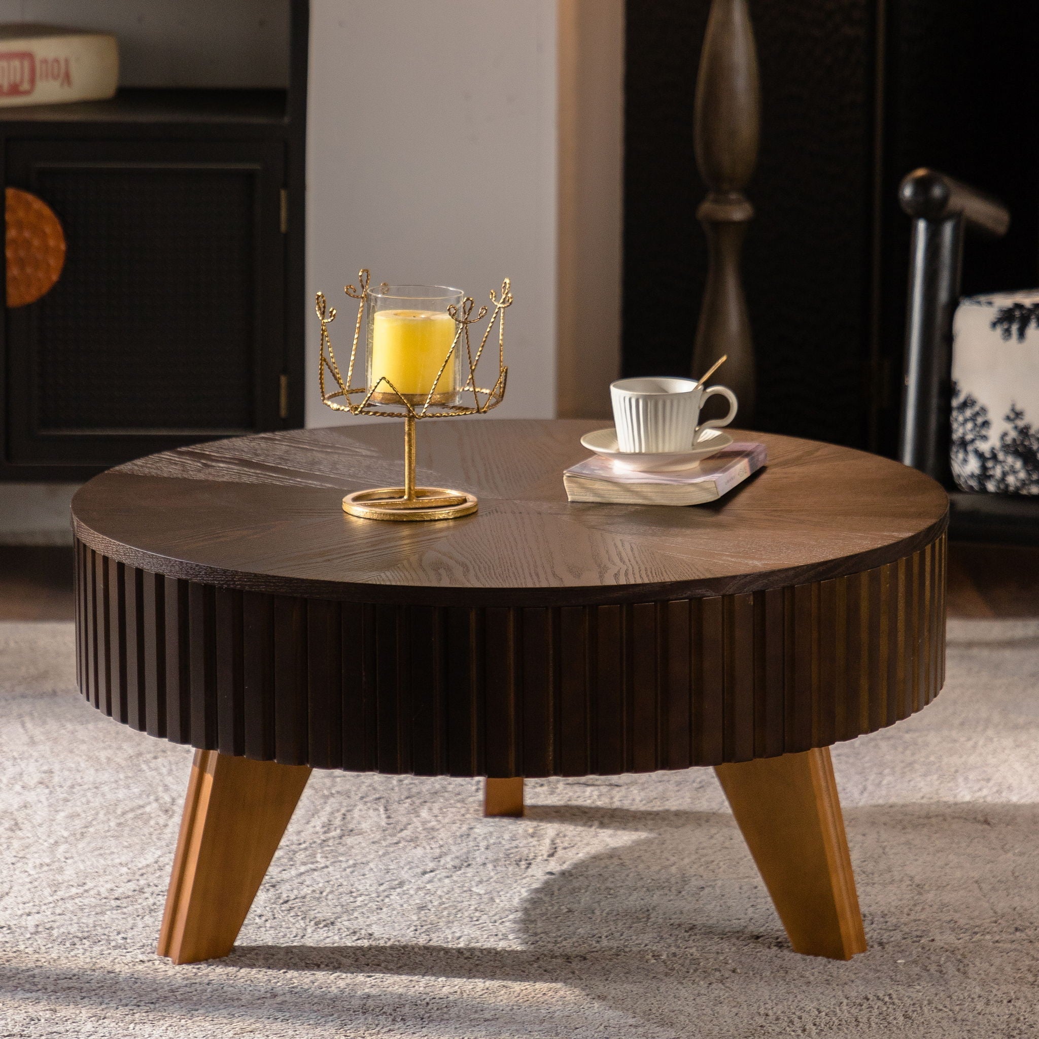 Round Wood Coffee Table