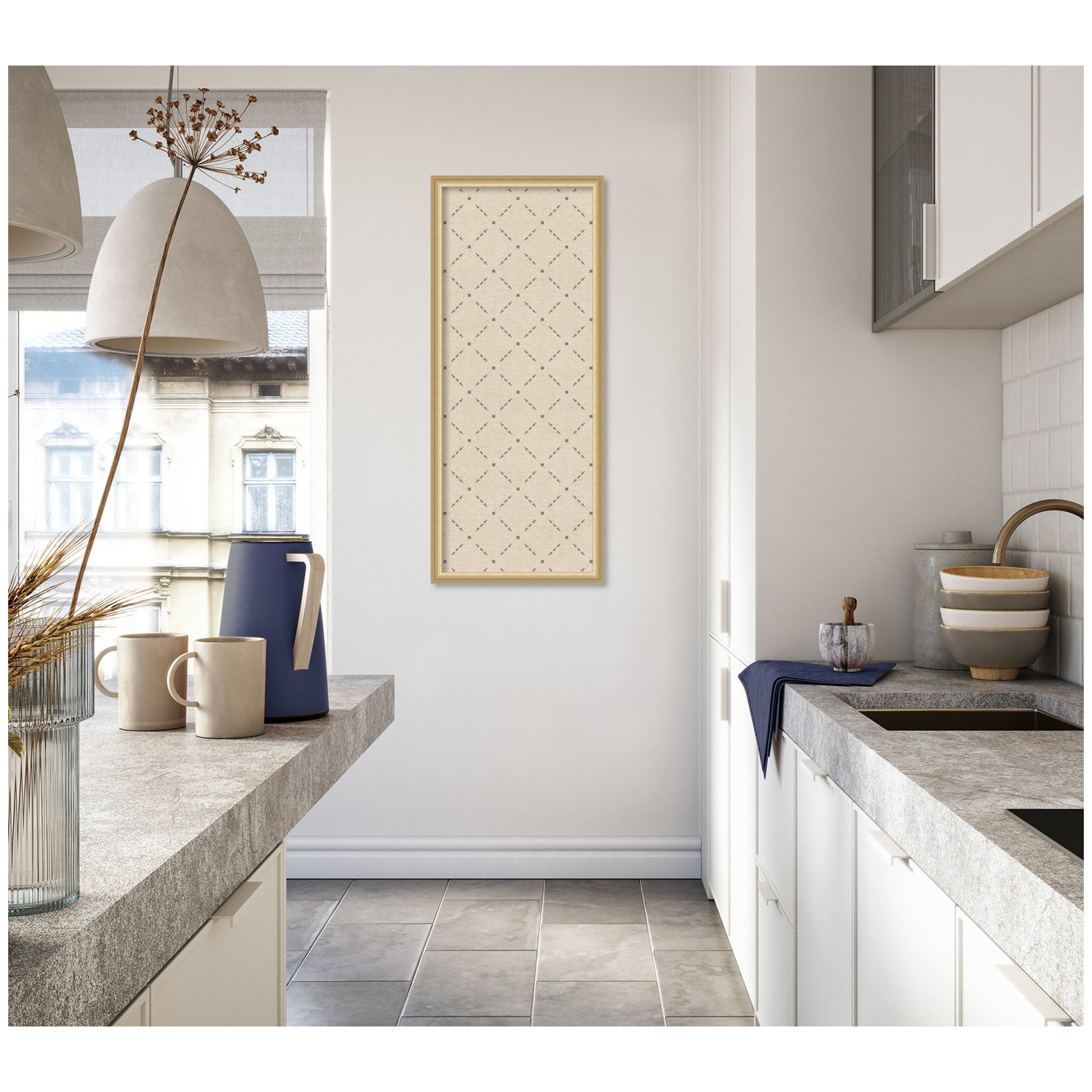 Pinboard Green Lattice Print