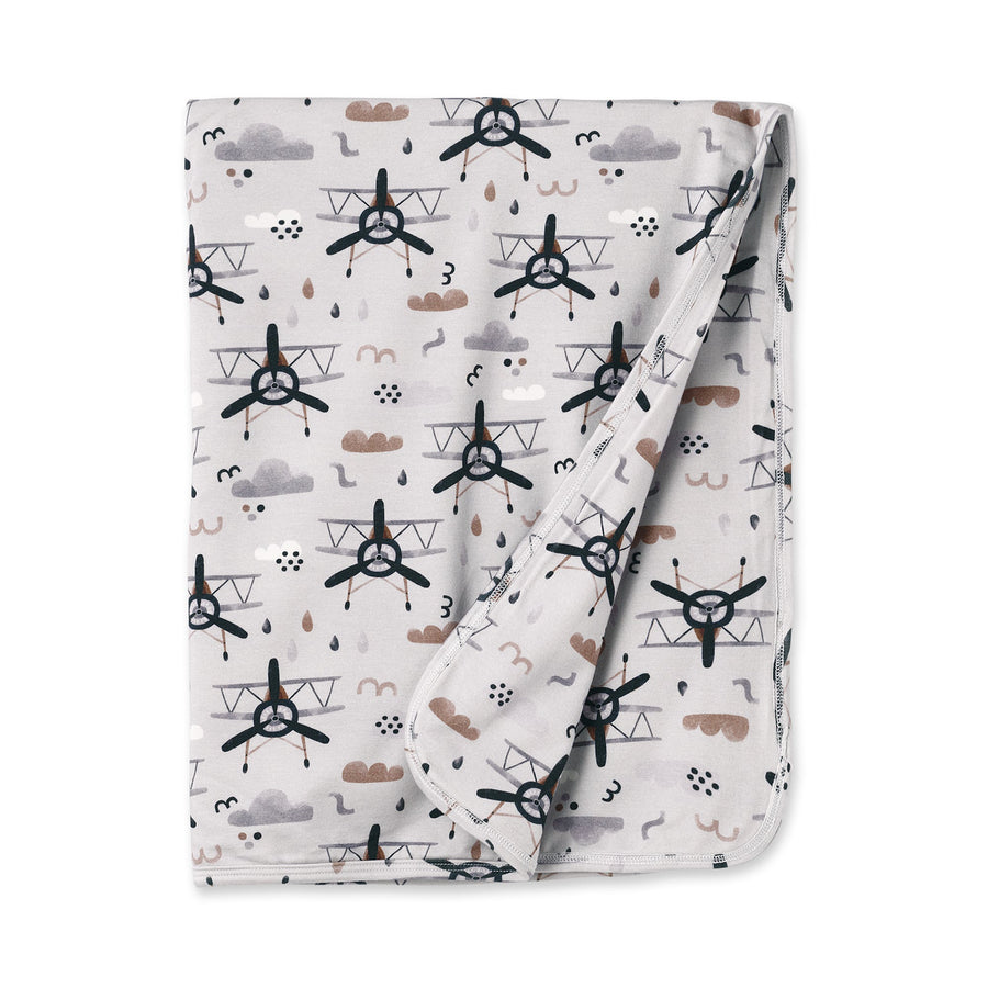 Airplane Bamboo Stroller Blanket