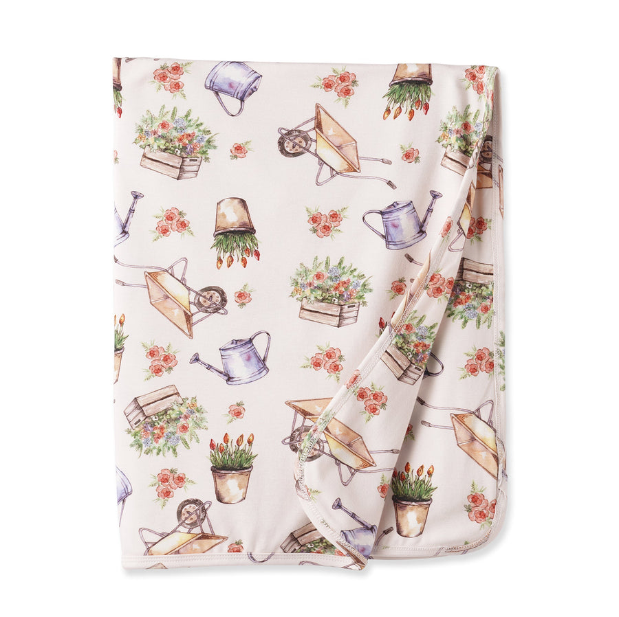 Petal Patch Bamboo Stroller Blanket