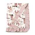 Cowgirl Boots Cotton Stroller Blanket