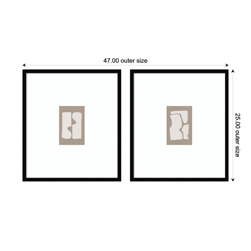 Organic Figures 01 & 02 2 Piece Framed Wall Art Print Set by Gabrielly Guedes