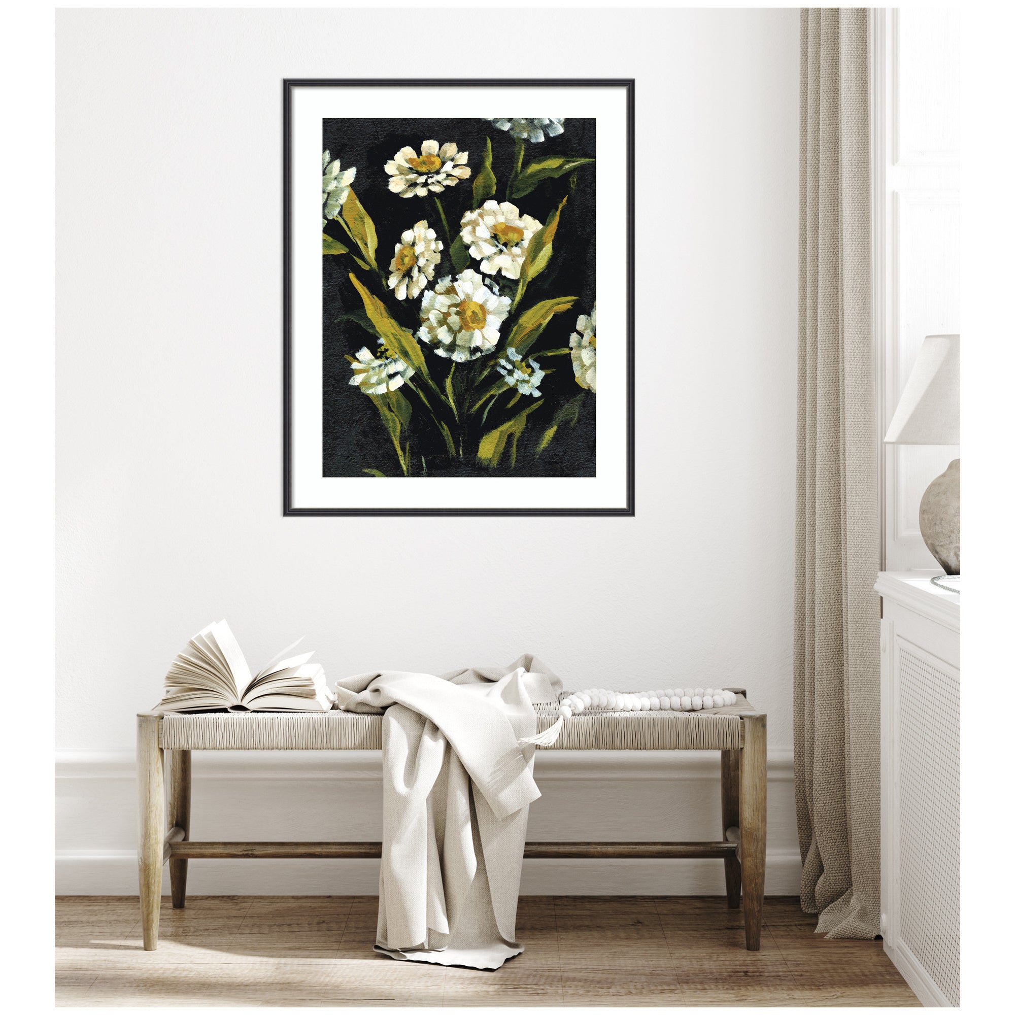 Framed Art Moody Floral 1 by Annie Quigley