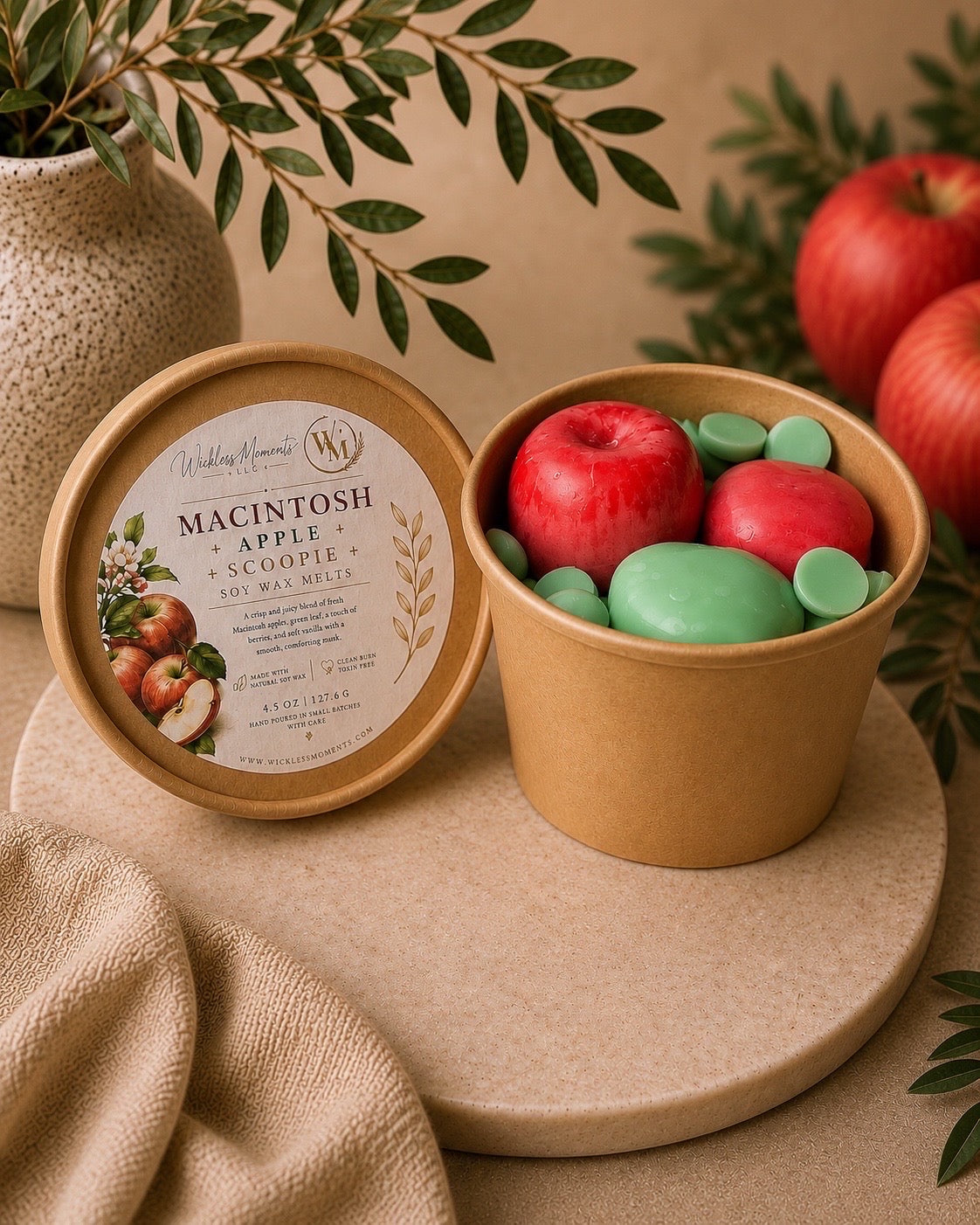 Macintosh Apple Scoopie Wax Melt Cup | 4.5 oz