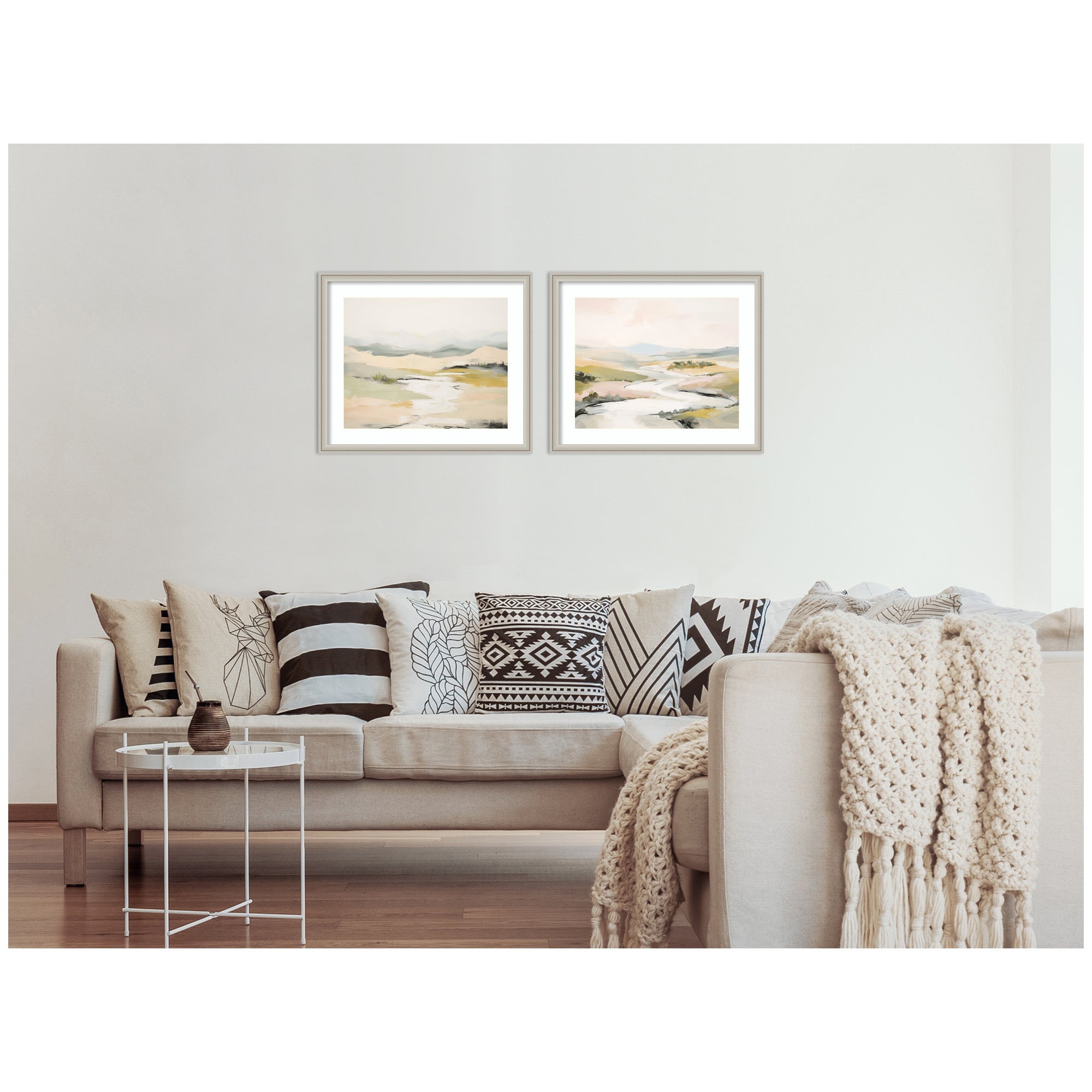 Tranquil Landscape No. 1 & No. 2 2 Piece Framed Wall Art Print Set by Amy Lighthall