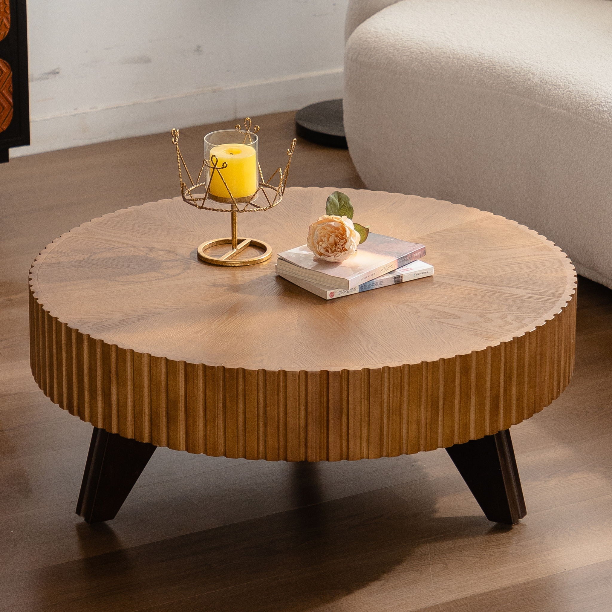 Round Wood Coffee Table