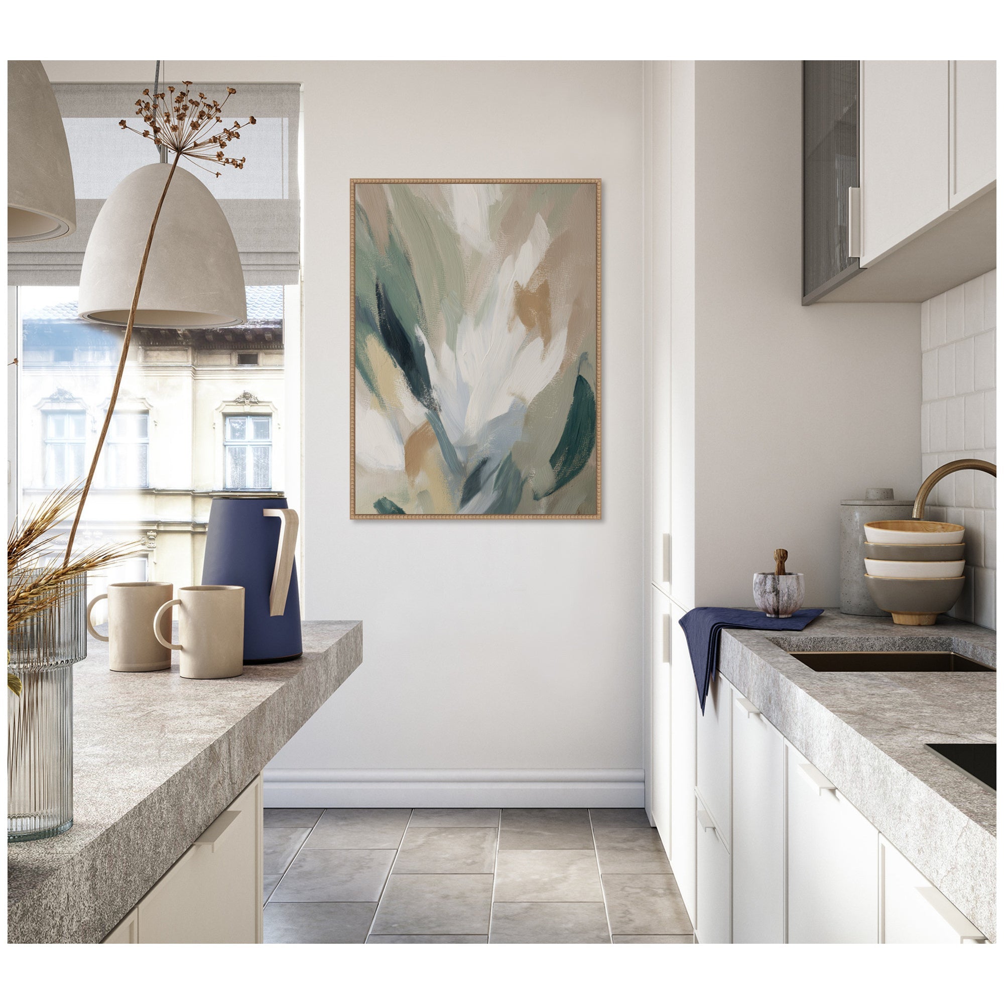 Plant Form No. 2 by Amy Lighthall Framed Canvas Wall Art Print