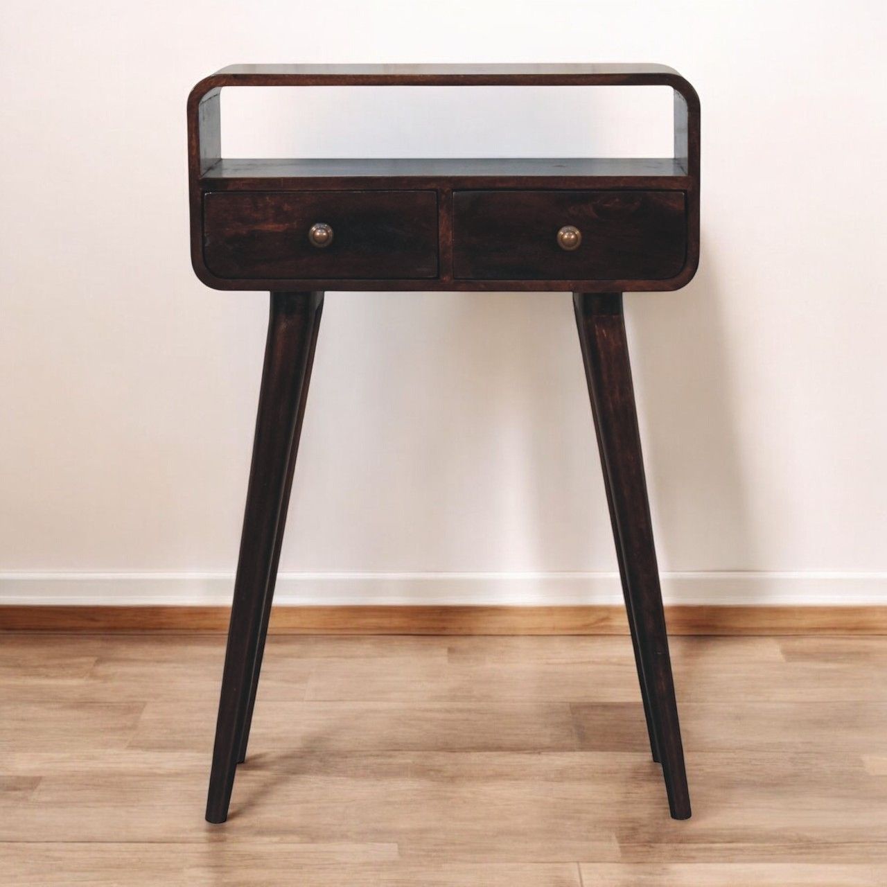 Curved Mango Wood Console Table