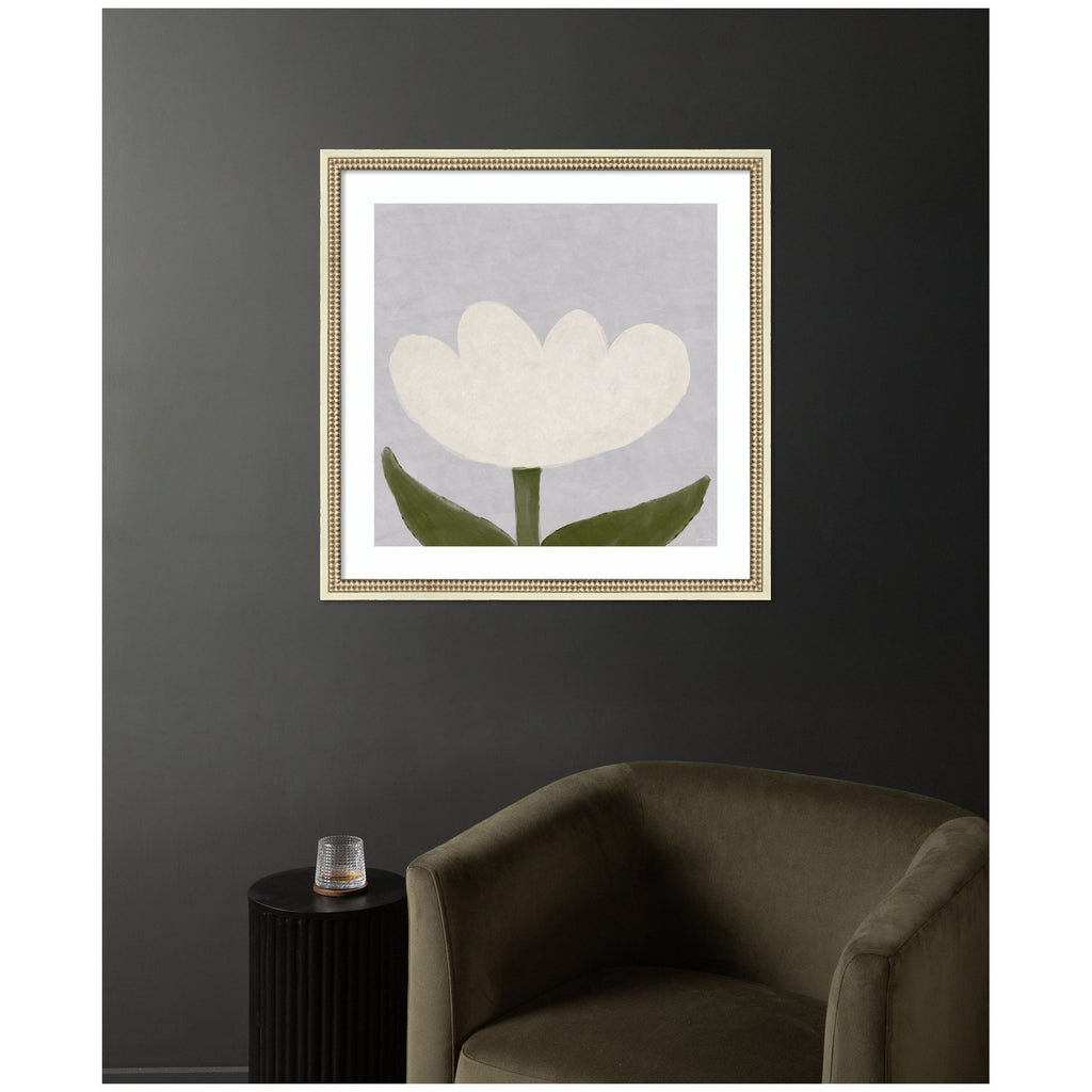 White Tulip by Gabrielly Guedes Framed Wall Art Print