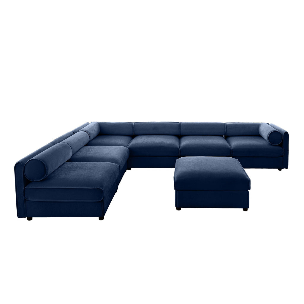 Sculptural Modular Sectional Sofa with Storage