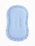 Blue Gingham Ruffle Baby Lounger Cover