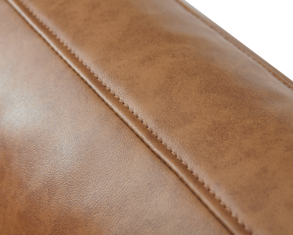 Alessandra Modern Contemporary Eco Leather Sofa - Light Brown