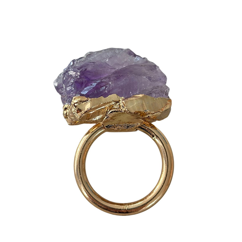 Royal Amethyst Napkin Rings (Set of 2)