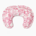 Pink Toile Ruffle Nursing Pillow Cover