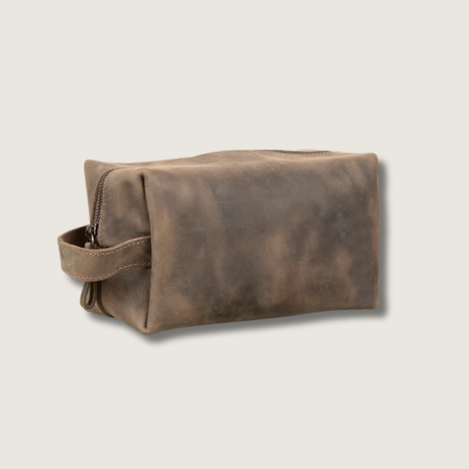 Minneapolis Leather Makeup Bag — Brown