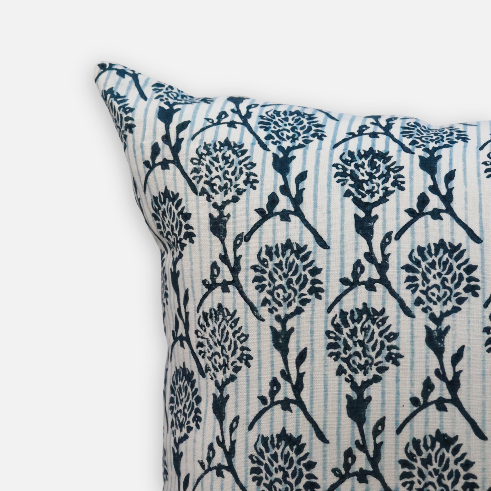 Nikhar Linen Pillow Cover — Azure Blue