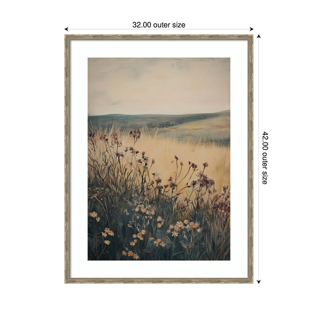 Landscape Wild Flower by Melloi Art Prints Framed Wall Art Print