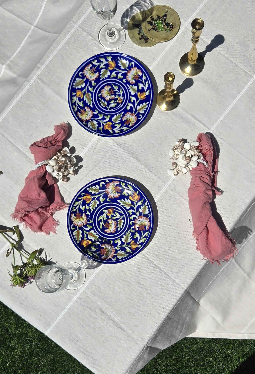 Ciel Wall Decor Plate — Handcrafted Blue Pottery