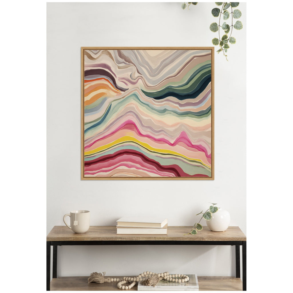 Painted Canyon Square by Amy Lighthall Framed Canvas Wall Art Print