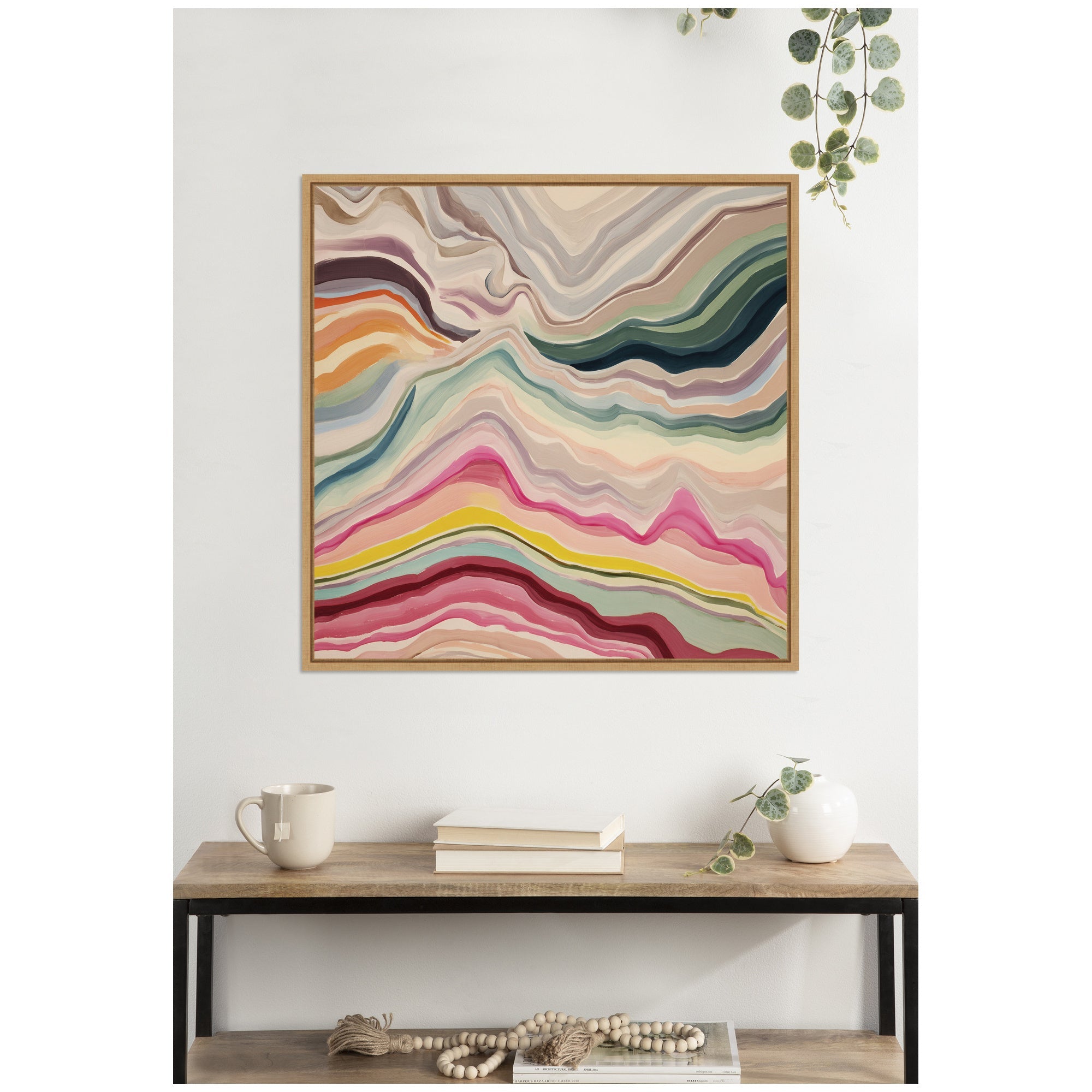 Painted Canyon Square by Amy Lighthall Framed Canvas Wall Art Print