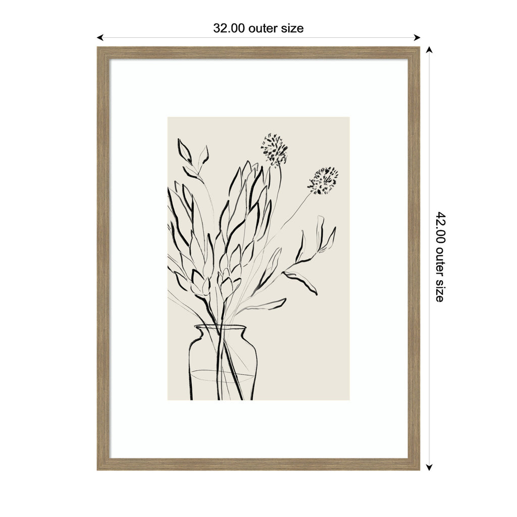 Protea Sketch No. 2 by Sara Berrenson Framed Wall Art Print