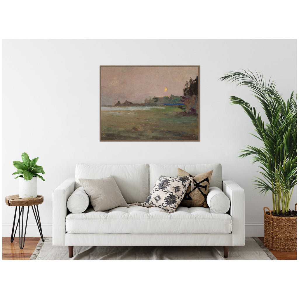 Moonlite Evening Mist 1910 Jan Ciaglinski by Nostalgia Prints Framed Canvas Wall Art Print